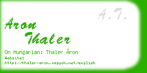 aron thaler business card